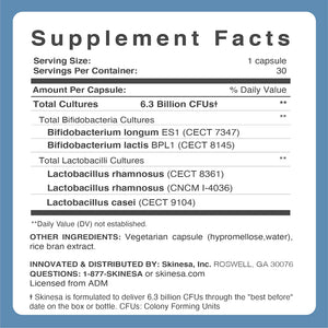 Skinesa supplement facts and other ingredients