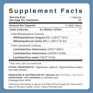 Skinesa supplement facts and other ingredients